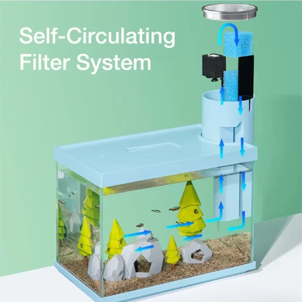 YEE NEPALL Side Filter Fish Tank 35x17x22cm